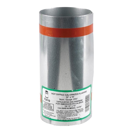 Gourmetgalley 10 in. x 10 ft. Flashing Galvanized Standard - Silver GO3311528